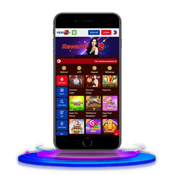 PESO2U app download page for login, register, games, download, app, casino, and online casino